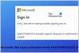 Microsoft 365 Apps erro de ativação AADSTS